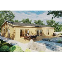 Blockhaus mit drei Schlafzimmern “Madrid” 15x9m | Blockhaus mit 3 Schlafzimmern | Blockbohlenhaus als Ferienhaus kaufen online kaufen