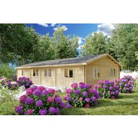 Blockhaus mit drei Schlafzimmern “Hansa Holiday G” 14x8m | Maßgeschneidertes Blockhaus mit drei Schlafzimmern - 100m² mit Schlafboden online kaufen