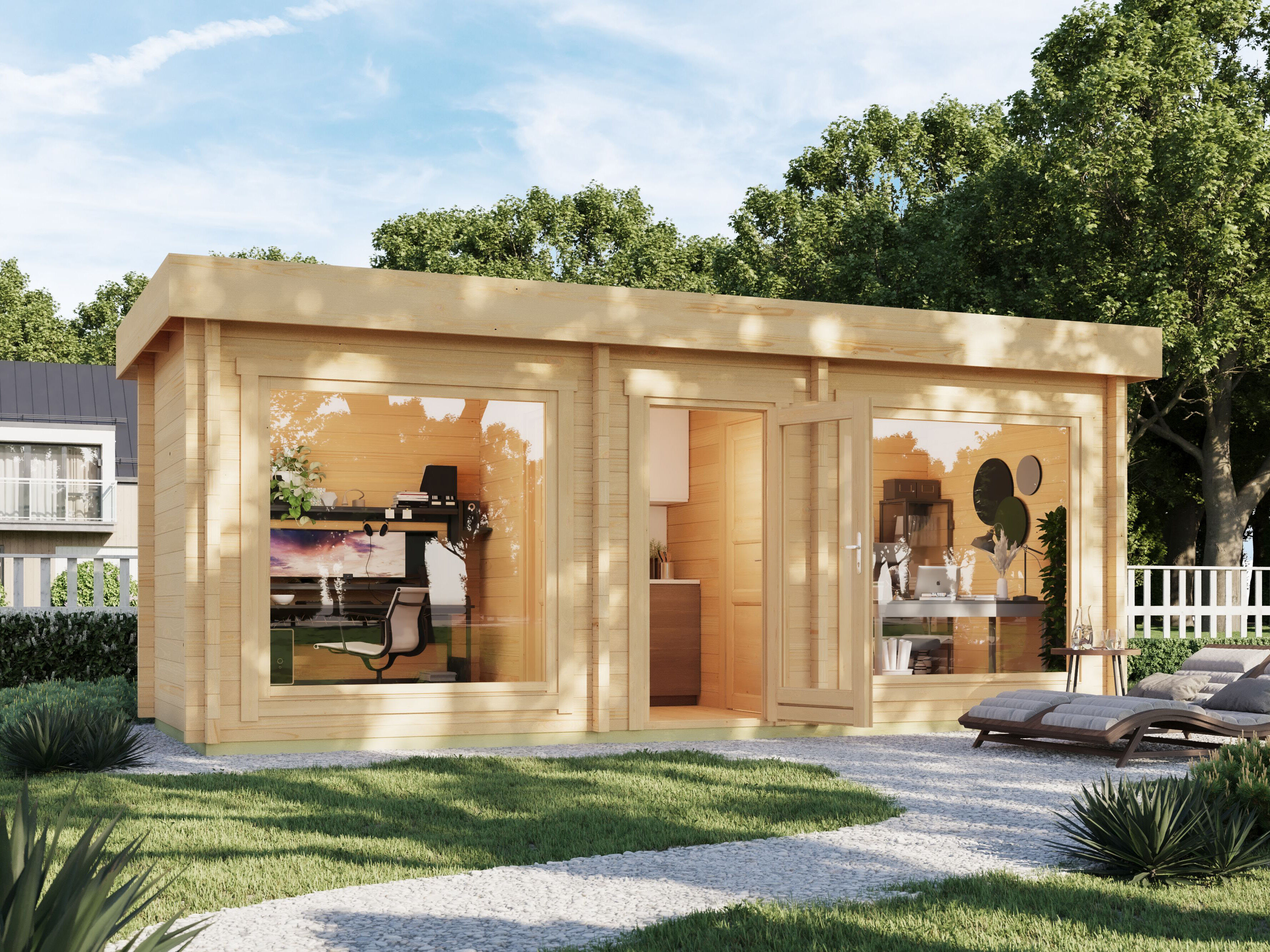 26 % reduziert! Fjordholz Holzferienhaus Modell Funny 70 6x4m online kaufen