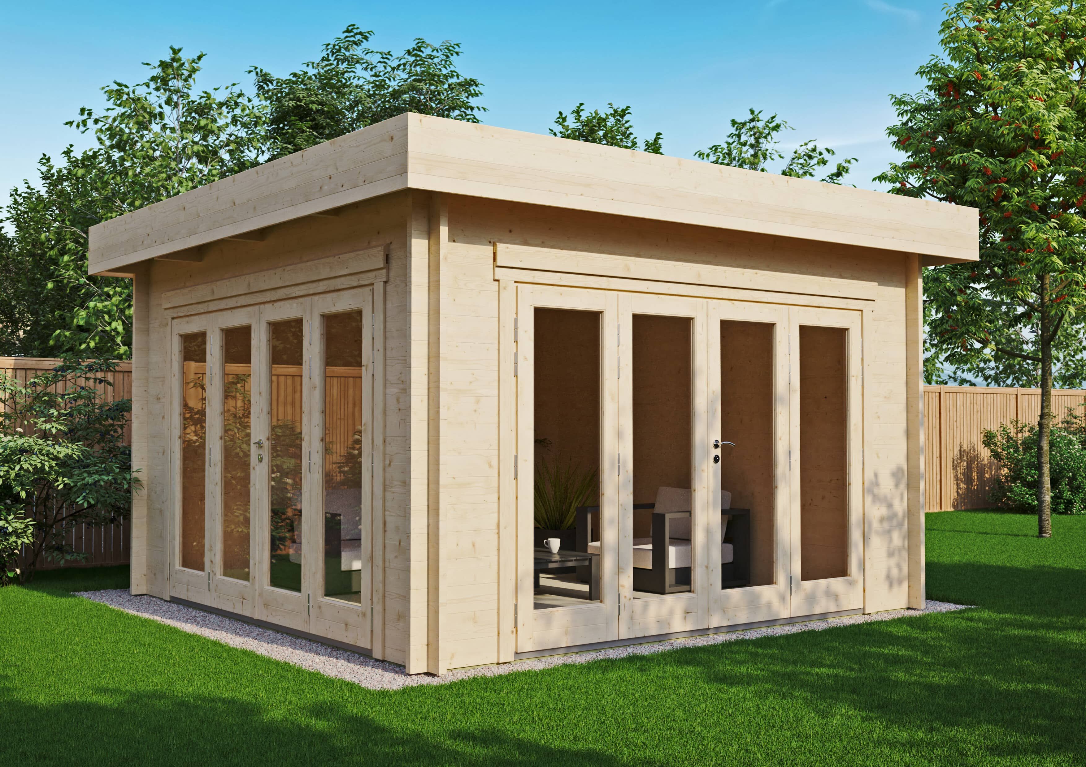 26 % reduziert! Fjordholz Gartenlounge Modell Sandra 44 A 4x4m online kaufen