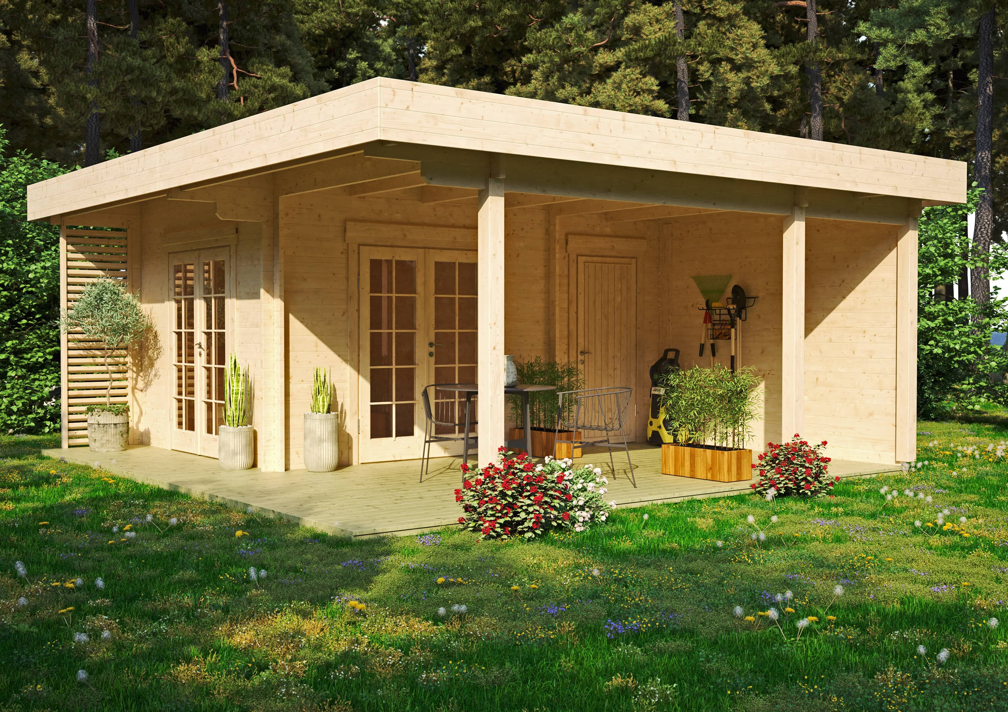 26 % reduziert! Gartenlounge Modell Petra 44 B mit Abstellraum 6x4m online kaufen