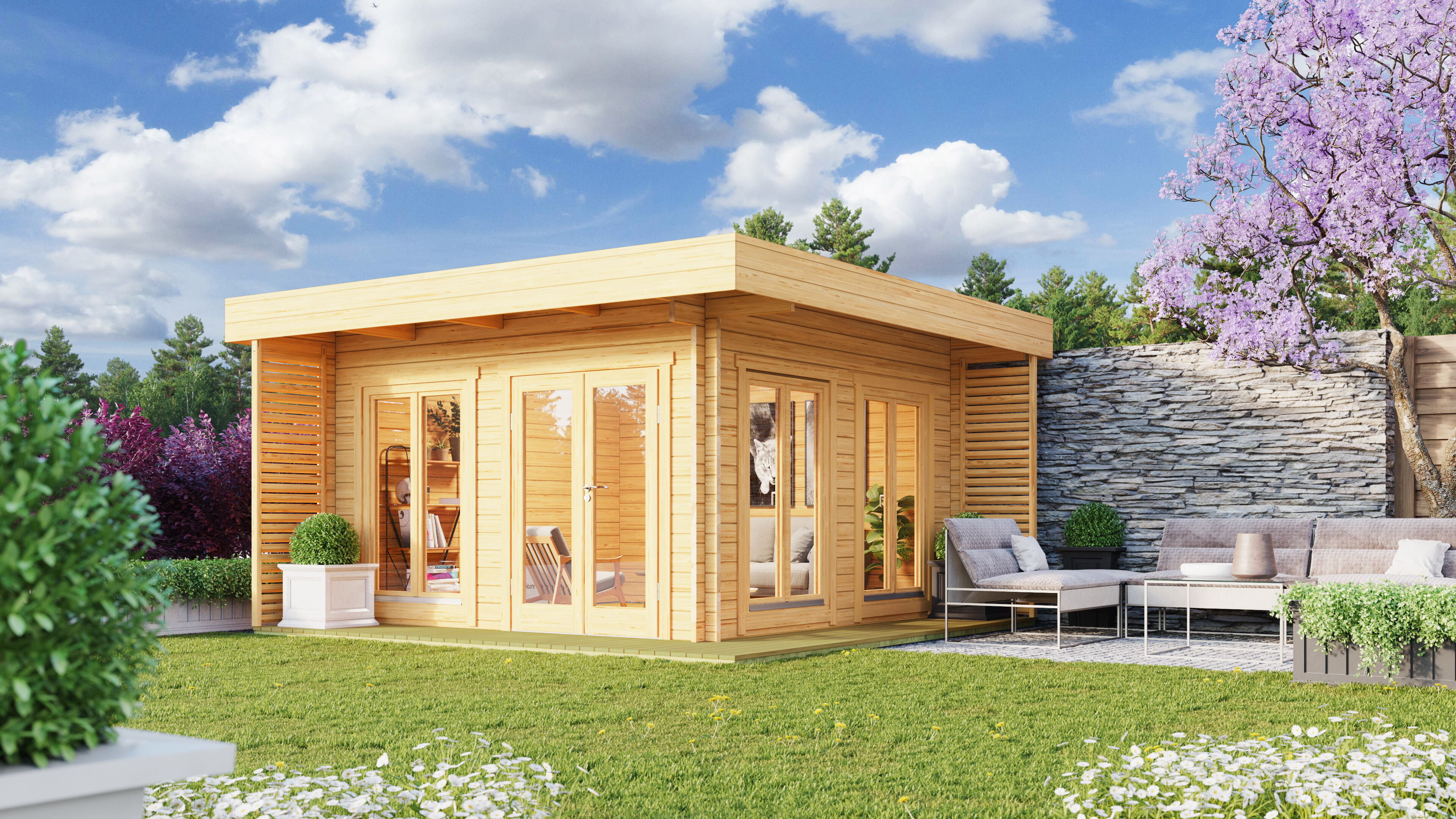26 % reduziert! Gartenlounge Modell Petra 44 E 6x4m online kaufen