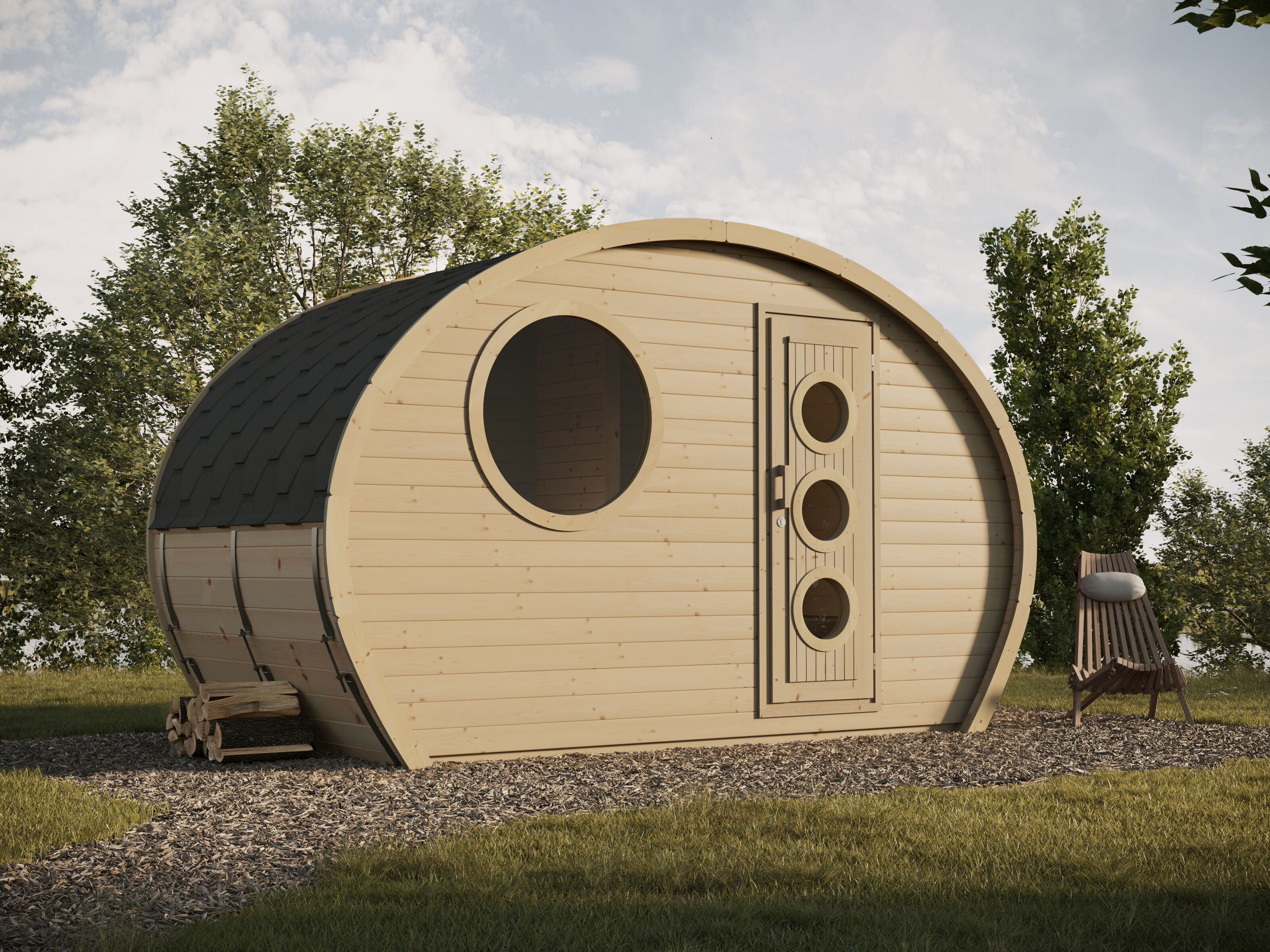 26 % reduziert! Ovales Camping Fass Modell Frodo 195 6x4m online kaufen