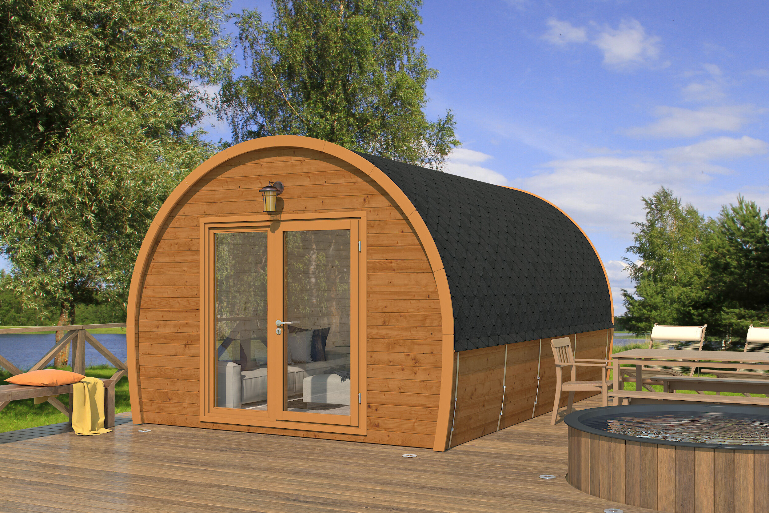 26 % reduziert! Premium Campinghaus  Modell Western isoliert 6x4m online kaufen