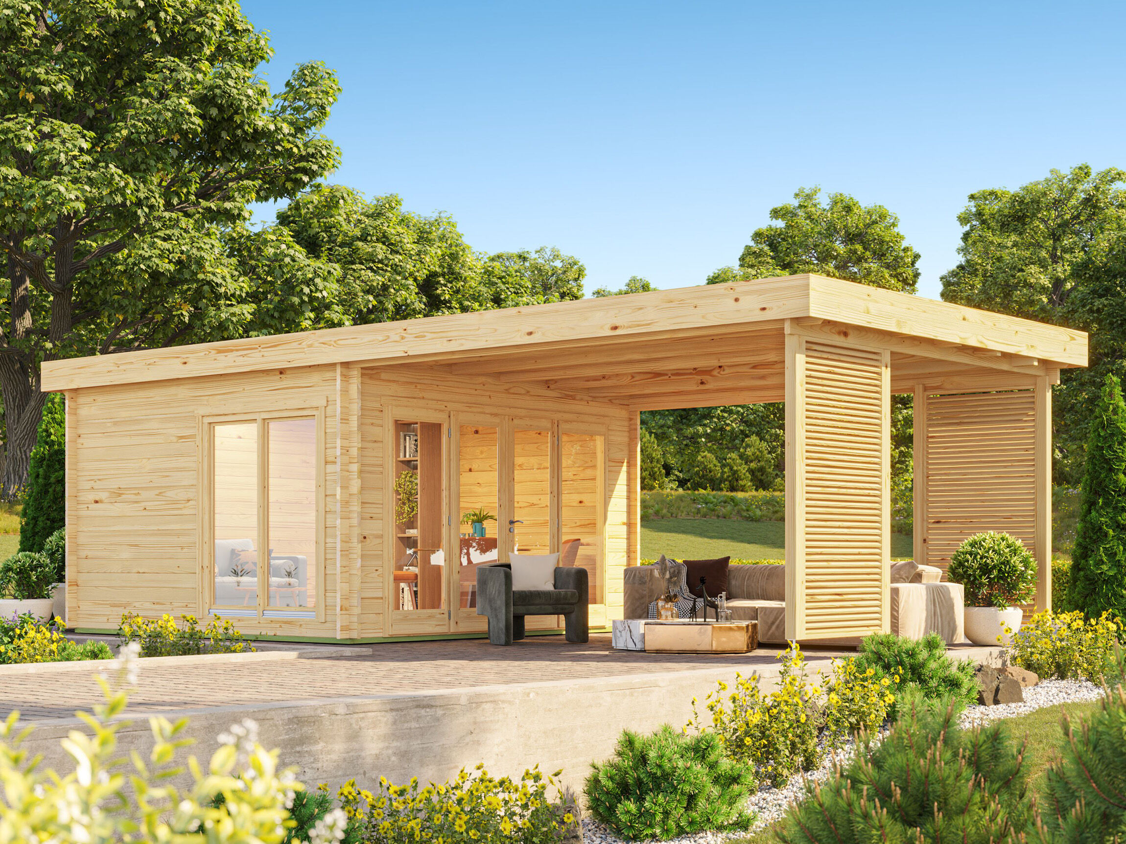 26 % reduziert! Fjordholz Gartenlounge Modell Carlise 44 10x6m online kaufen