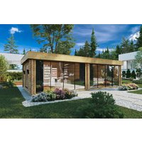 Großes modernes Ferienhaus “Rebeka Plus” 8x4m | Modernes großes Blockhaus | Großes Holzhaus für den Garten
