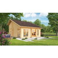 26 % reduziert! Ferien- und Freizeit Haus Modell List 90 aus Holz 6x4m