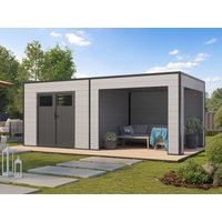 26 % reduziert! WPC Holzferienhaus Modell Cubus Lounge 16,25 m² 5x3m