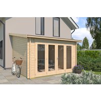 26 % reduziert! Holzferienhaus Modell Anbau Lounge 44 B 4x3m