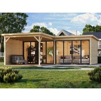 26 % reduziert! Fjordholz Holzferienhaus Modell Office IsoSlide 11 VD 6x4m