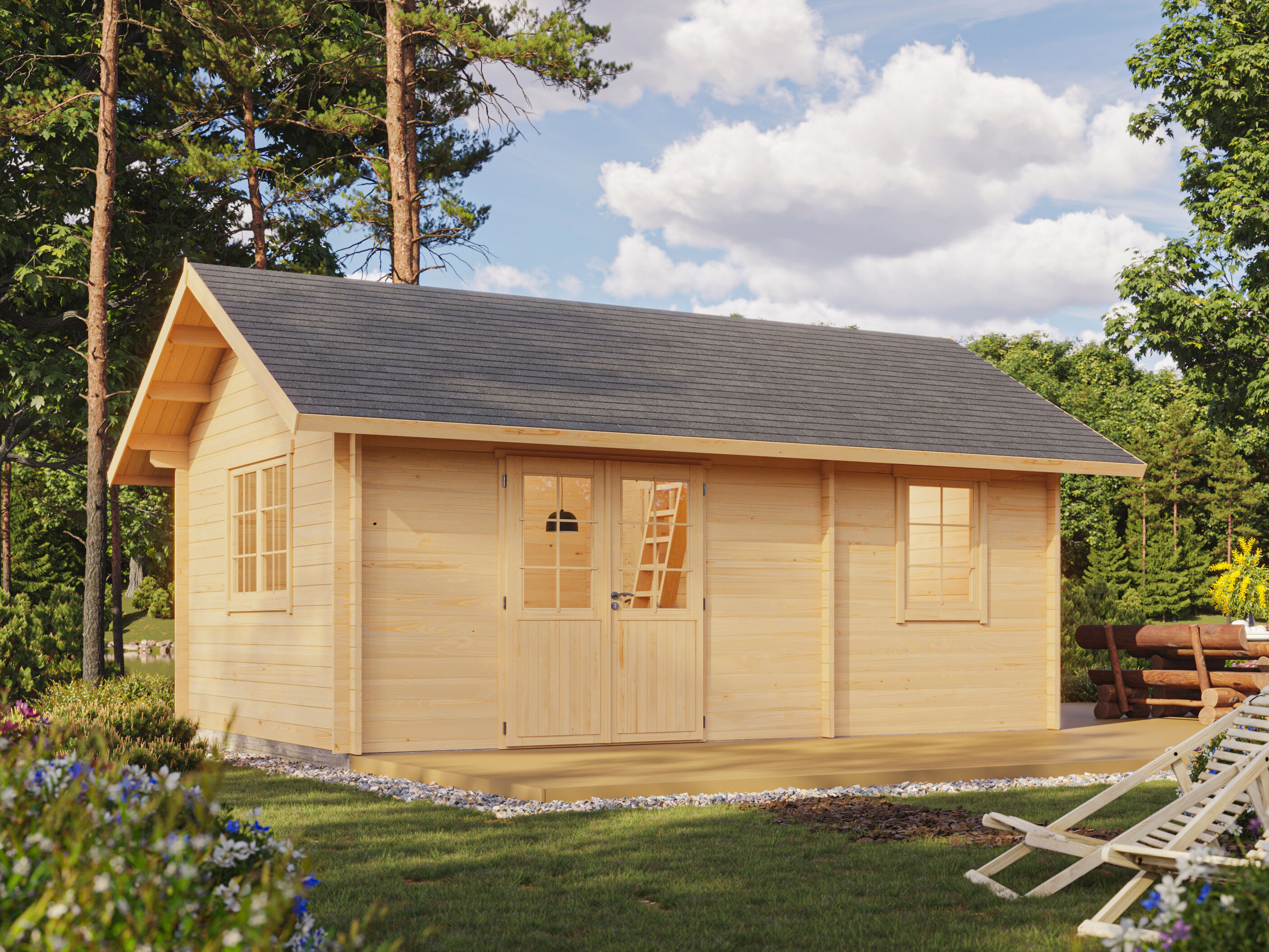 26 % reduziert! Fjordholz Ferien- und Freizeithaus  Modell Texas 4 6x4m