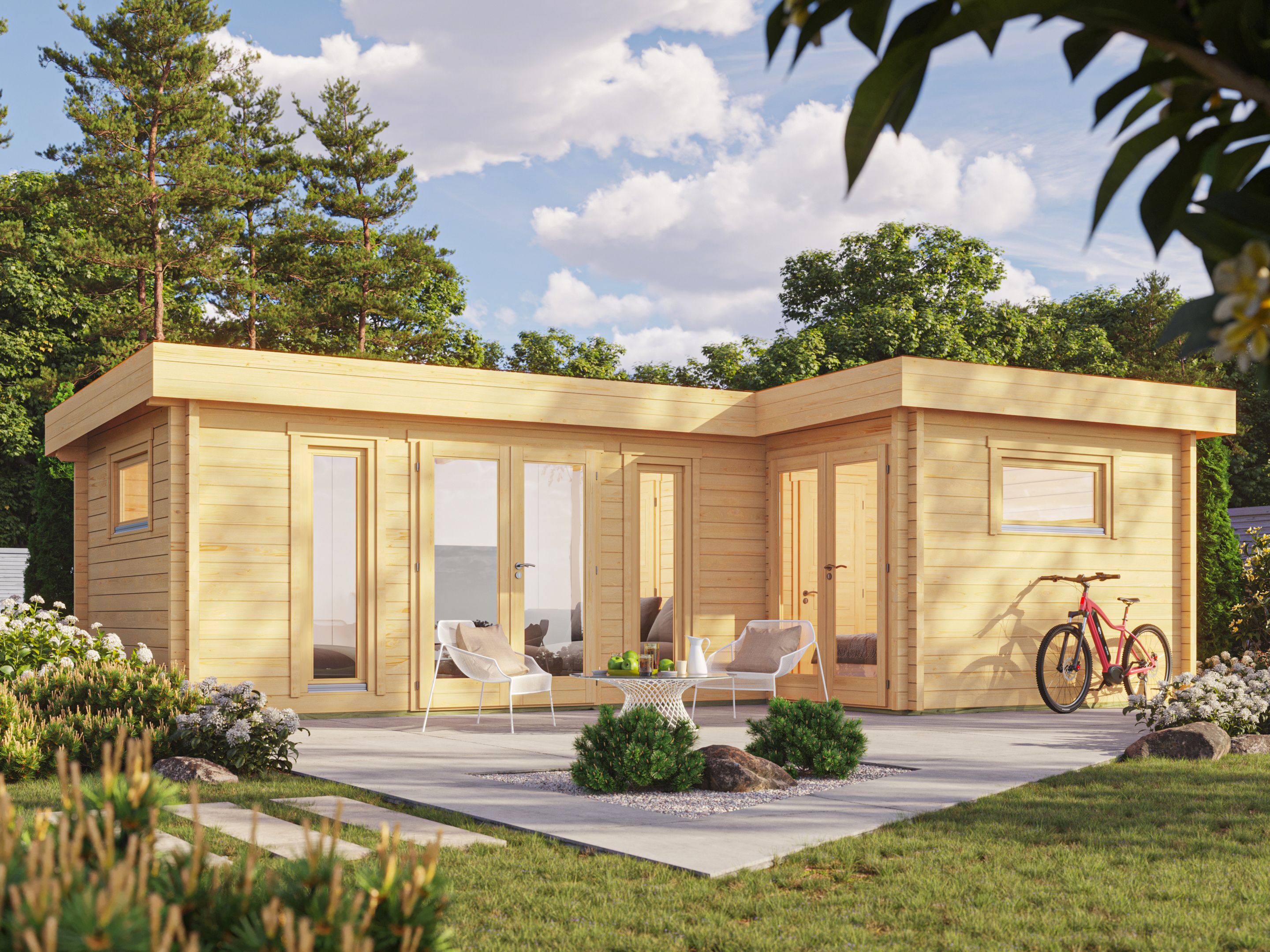 26 % reduziert! Ferien- und Freizeithaus  Modell Valentina 70 A 6x4m