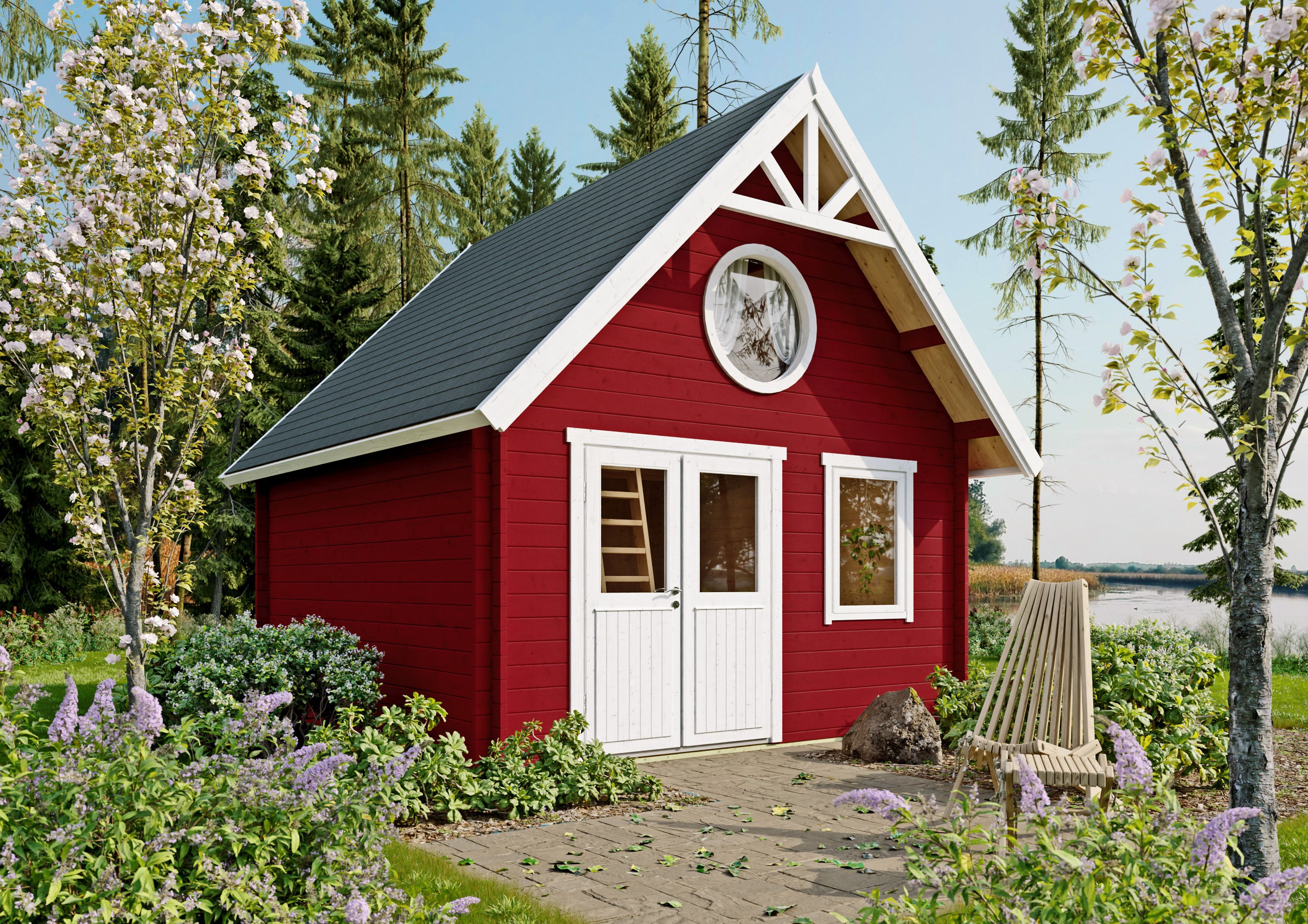 26 % reduziert! Fjordholz Holzferienhaus Modell Kjell 44 - klassisches 4x3m