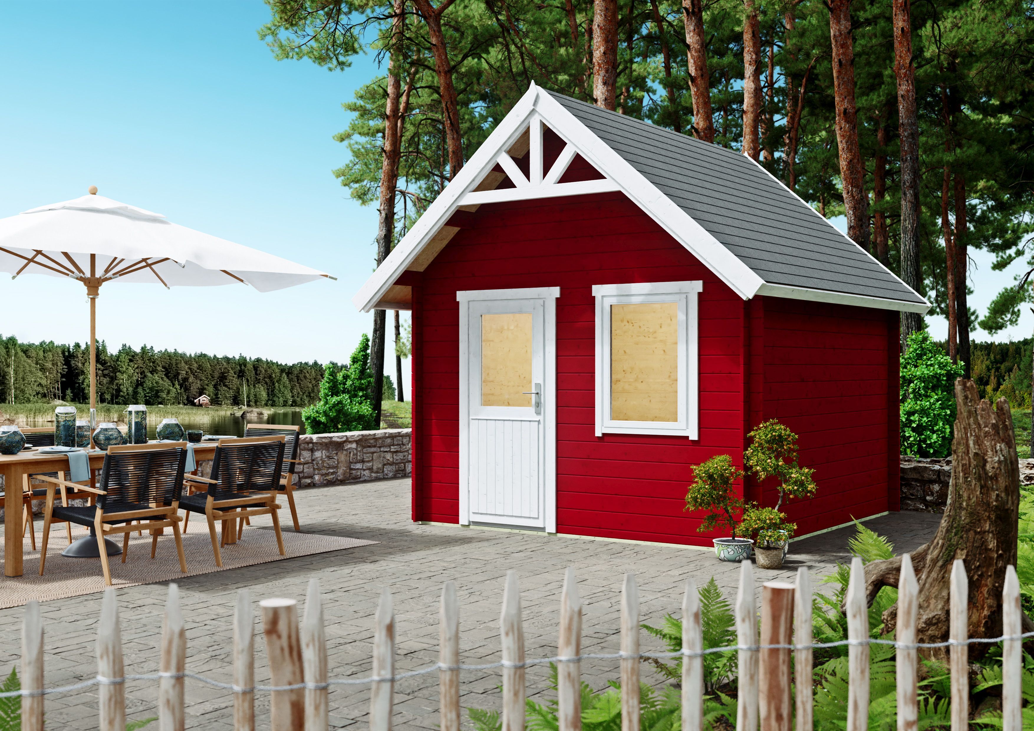 26 % reduziert! Fjordholz Schwedenhaus Modell Kjell 28 3x2m