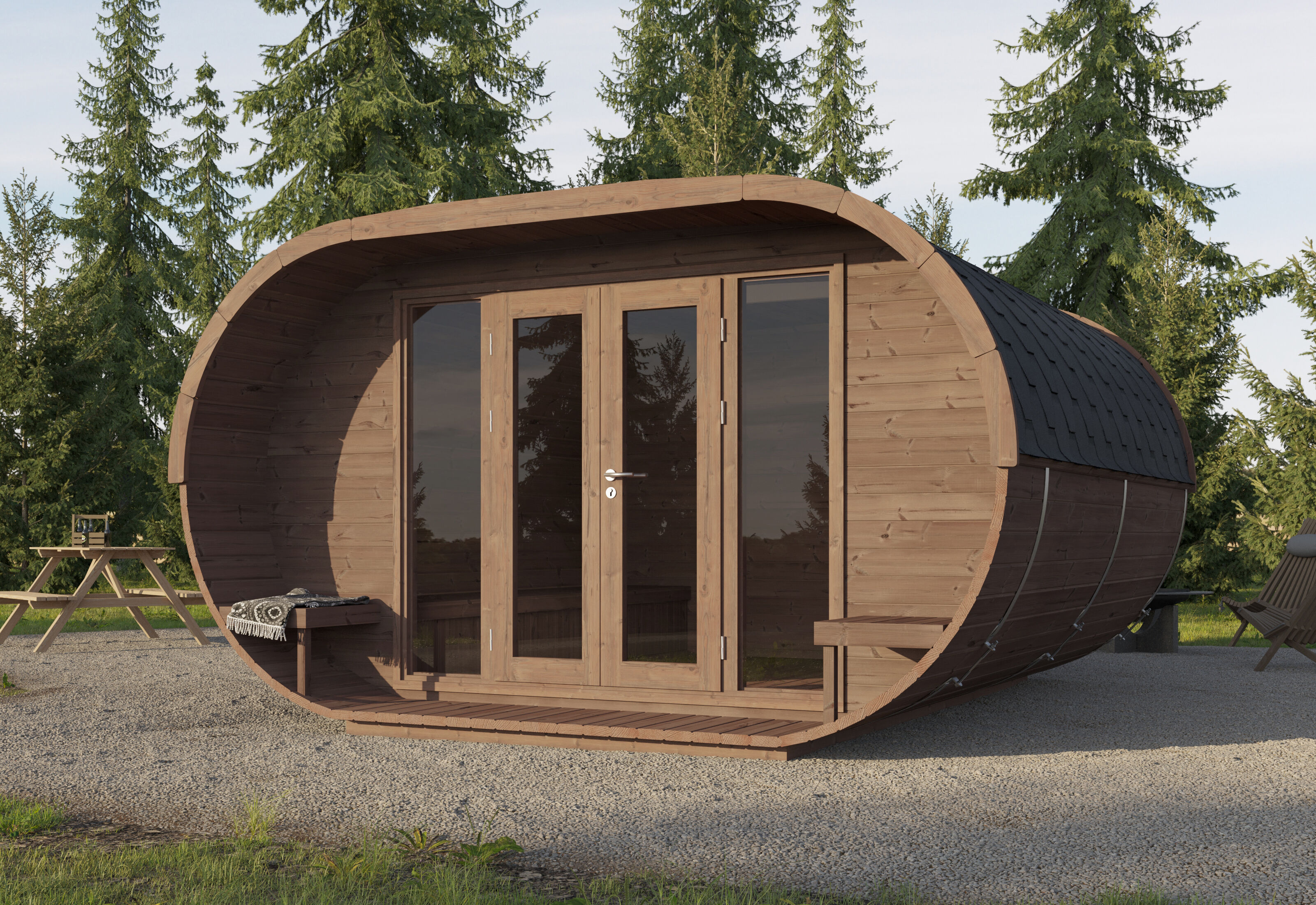 26 % reduziert! Ovales Camping Fass Modell 400 Thermo 4x2m