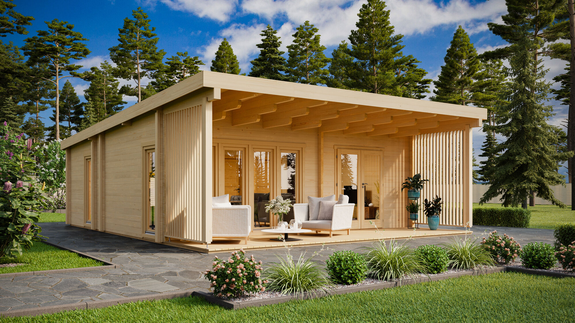 26 % reduziert! Fjordholz Ferien- und Freizeithaus Modell Arhus 10x6m
