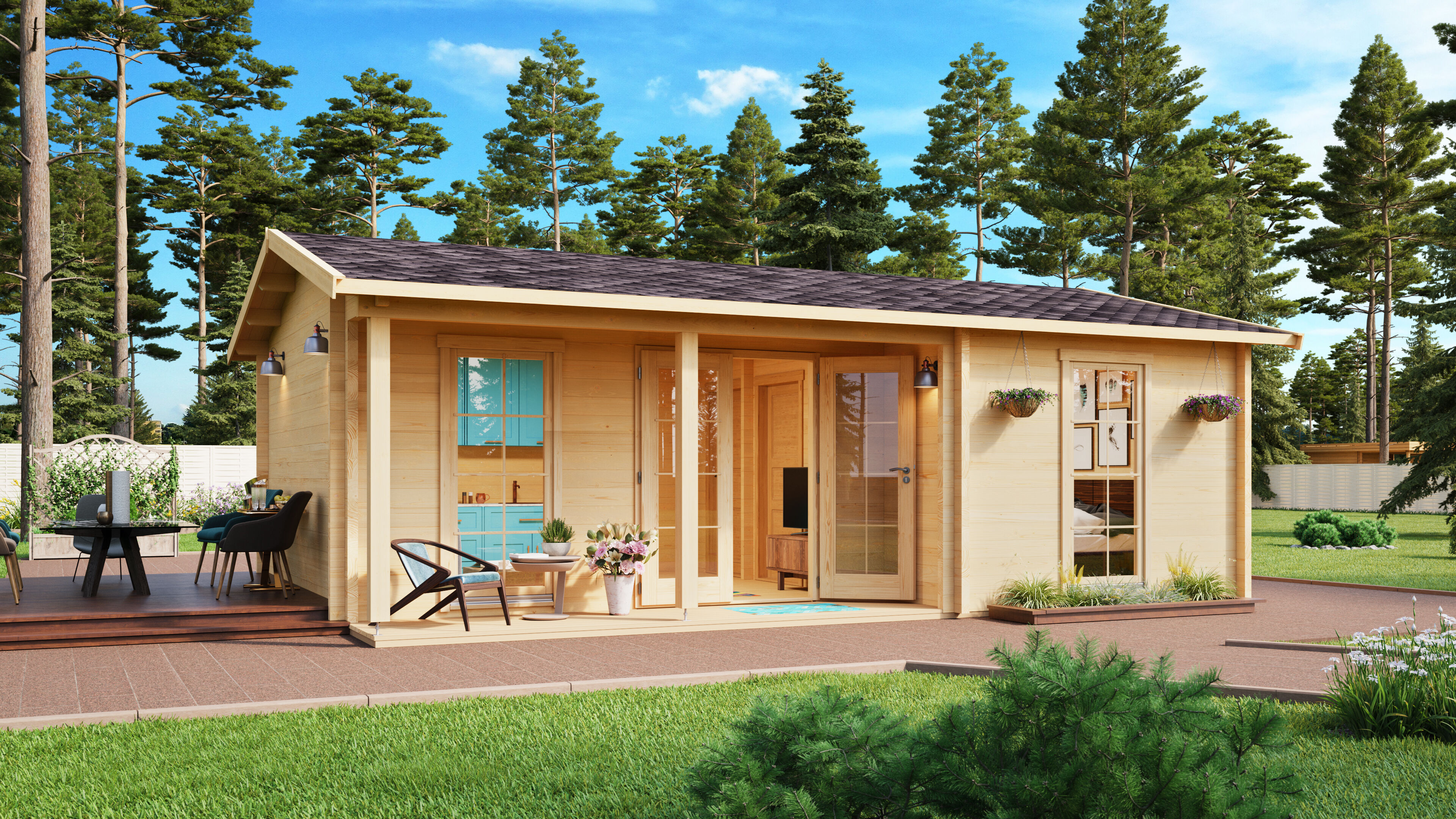 26 % reduziert! Fjordholz Ferien- und Freizeithaus  Modell Lilja 7x4m