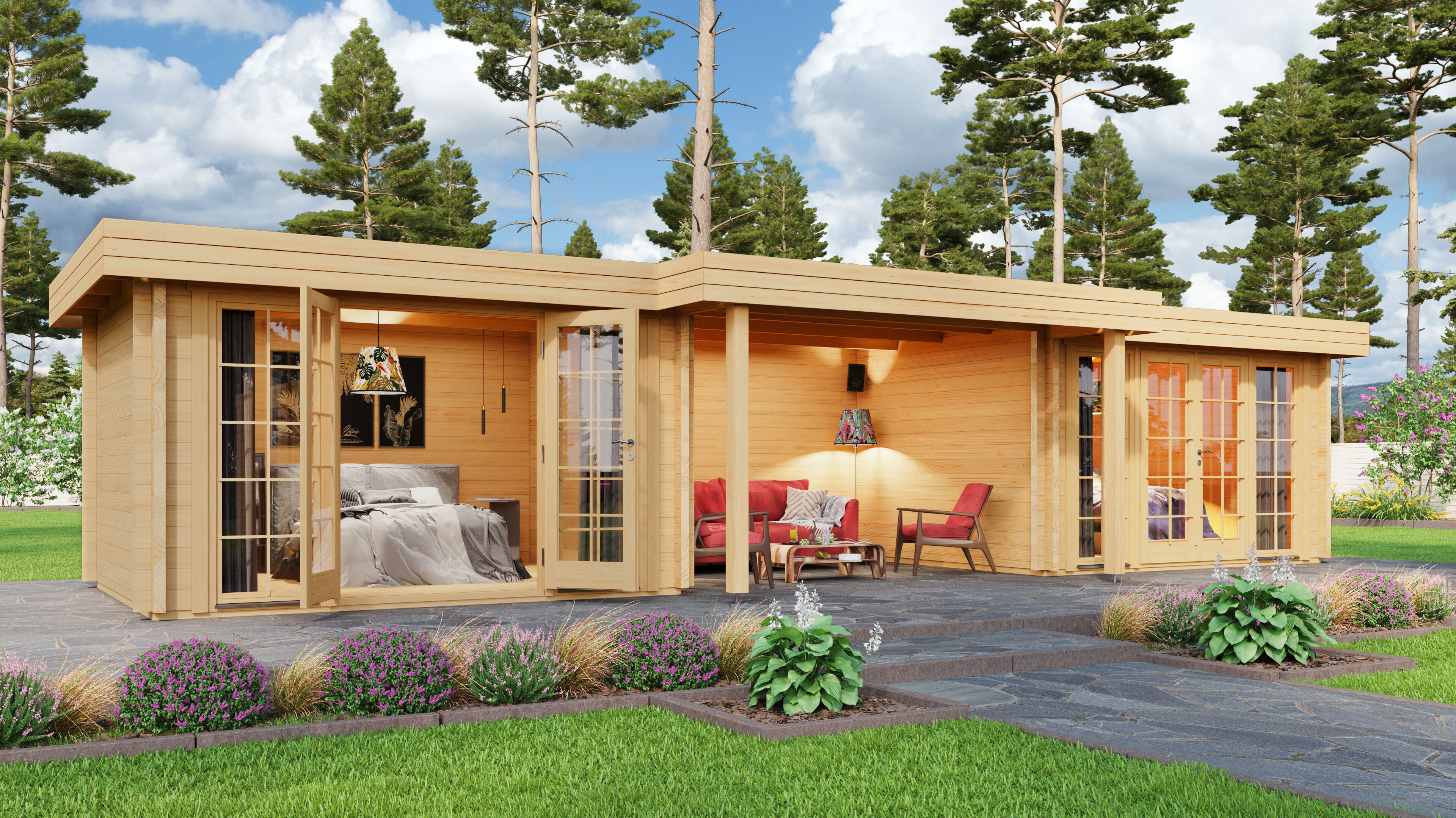26 % reduziert! Gartenlounge Modell Yuna 70 A 10x4m