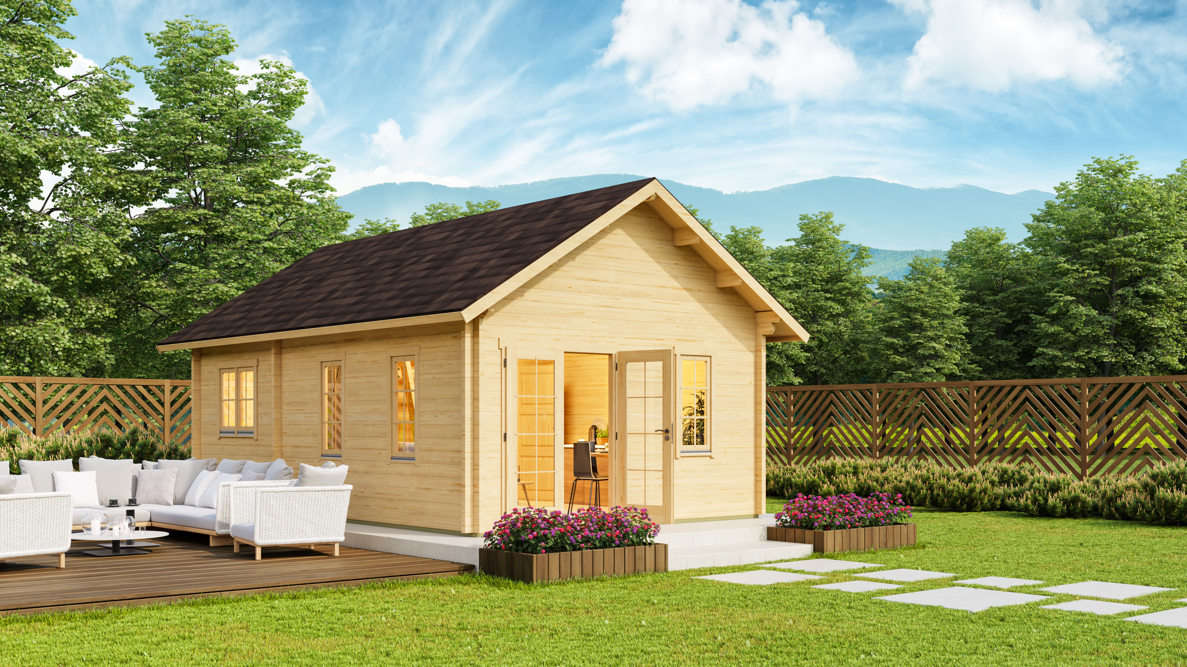 26 % reduziert! Fjordholz Ferien- und Freizeithaus  Modell Farum 7 6x4m
