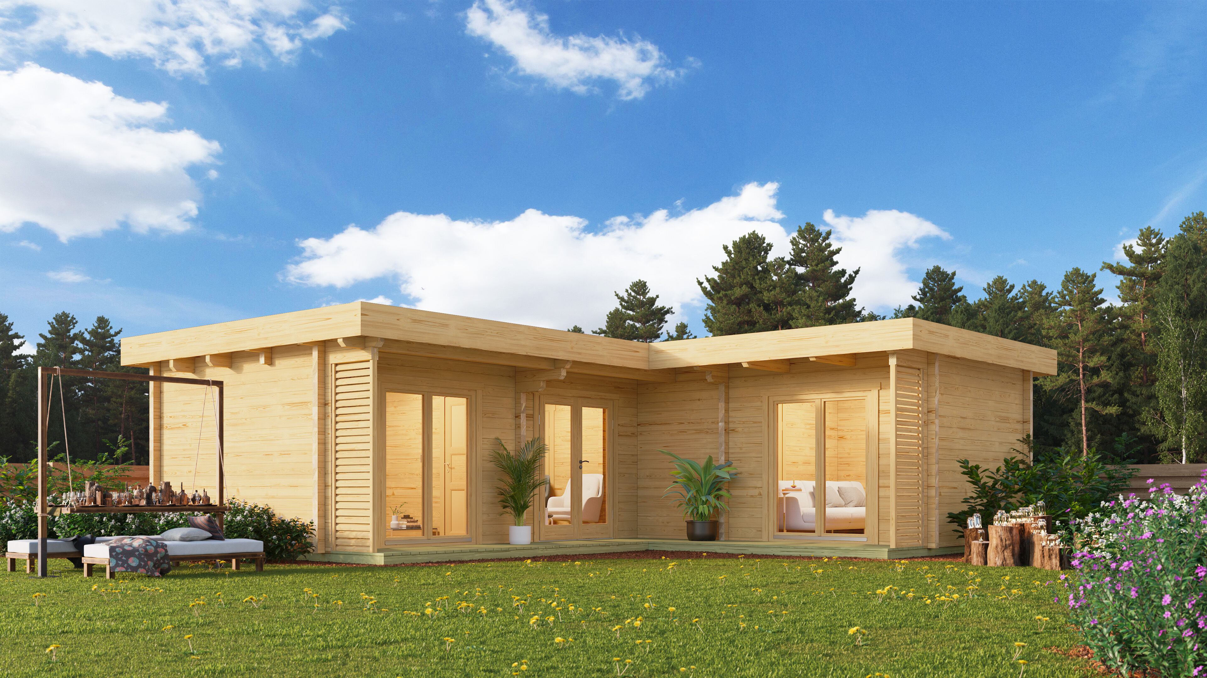 26 % reduziert! Ferien- und Freizeithaus  Modell Rantum 90 8x6m
