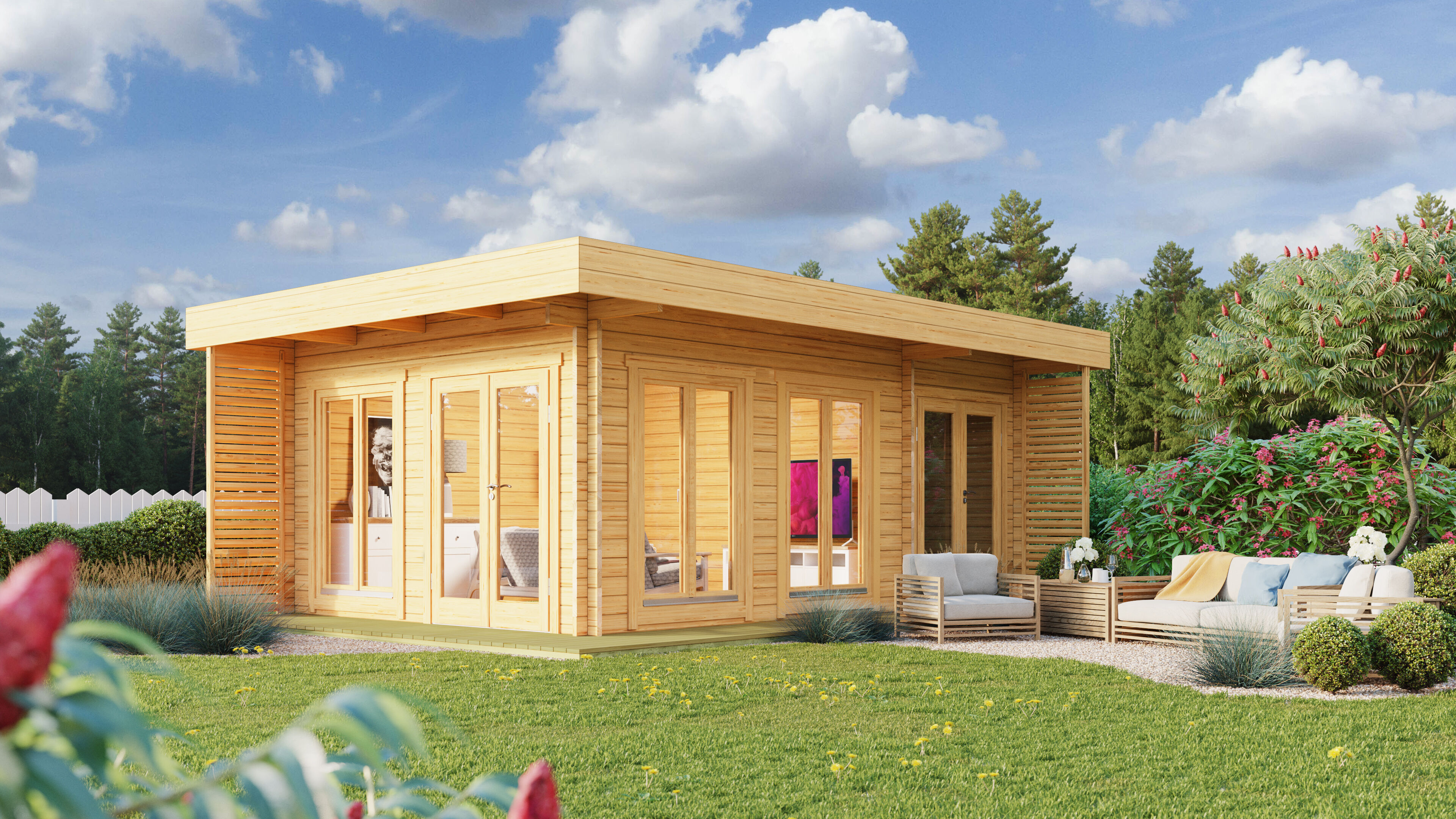 26 % reduziert! Gartenlounge Modell Petra 44 F 6x4m