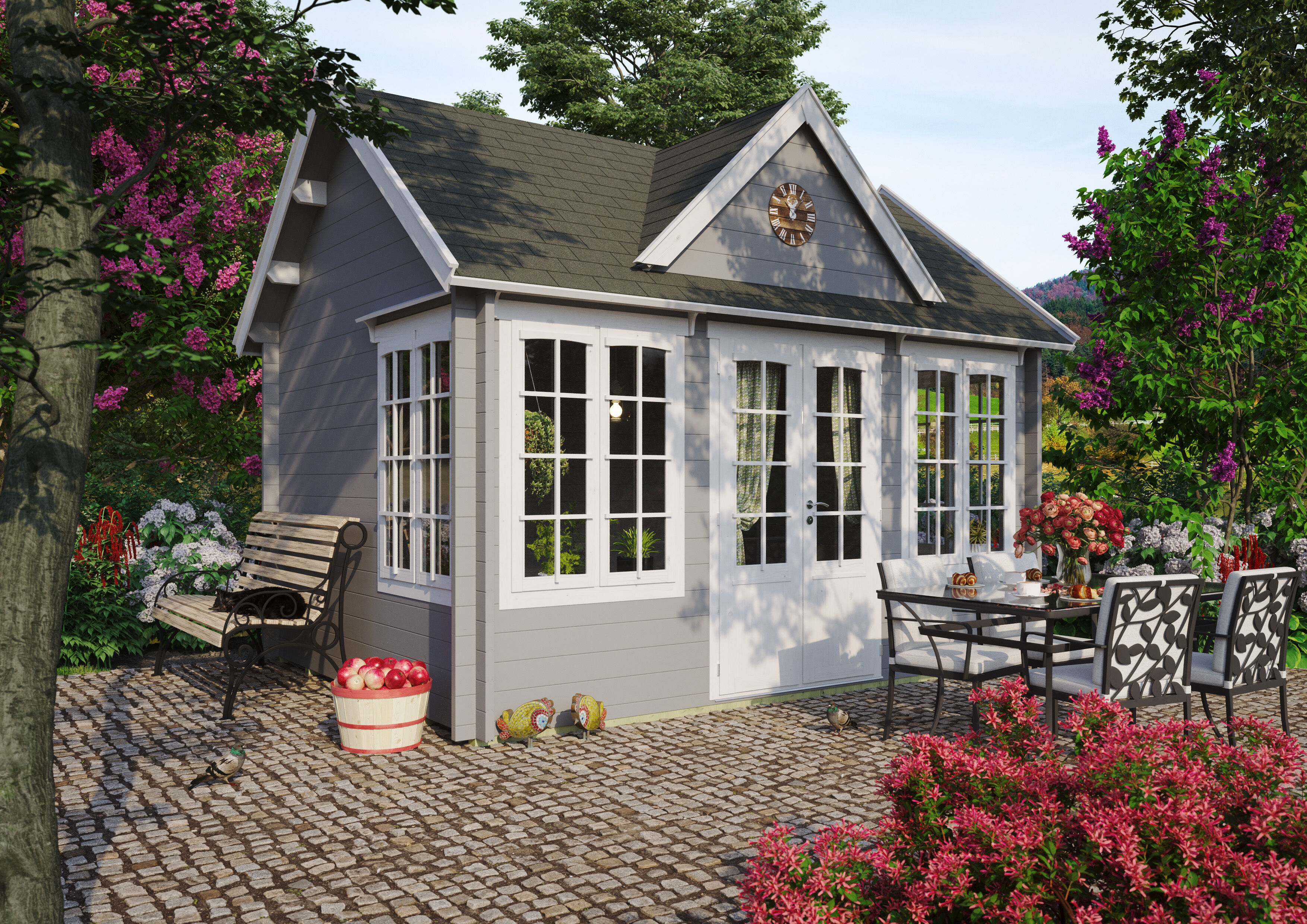 26 % reduziert! Fjordholz Holzferienhaus Modell Teehaus Windsor 28 4x3m