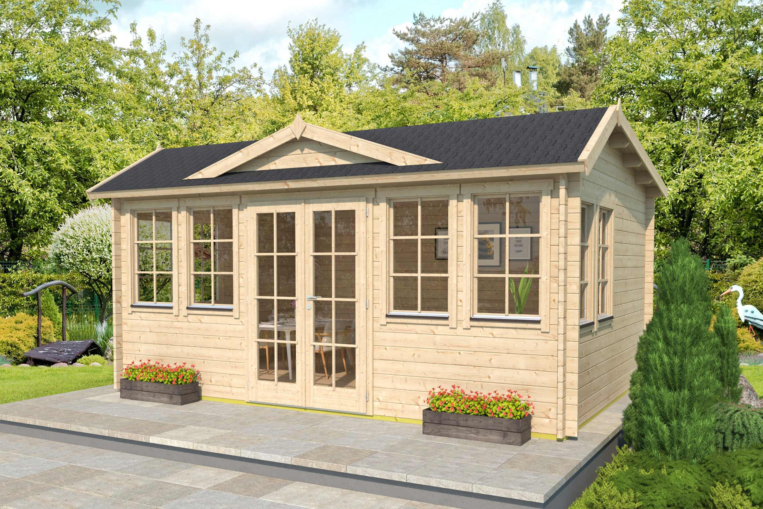 26 % reduziert! Fjordholz Holzferienhaus Modell Teehaus Newcastle 44 5x4m
