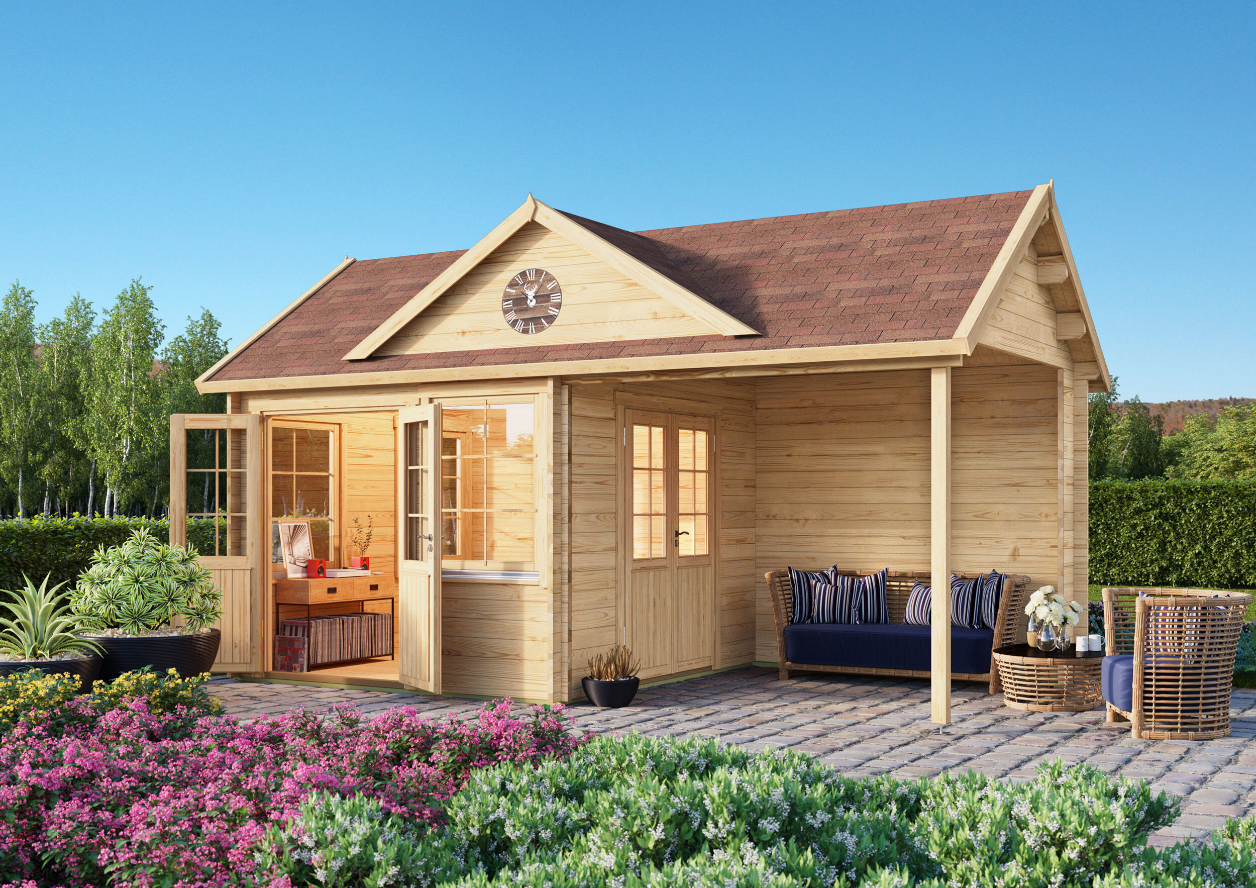 26 % reduziert! Fjordholz Holzferienhaus Modell Teehaus Kirkless 44 6x4m