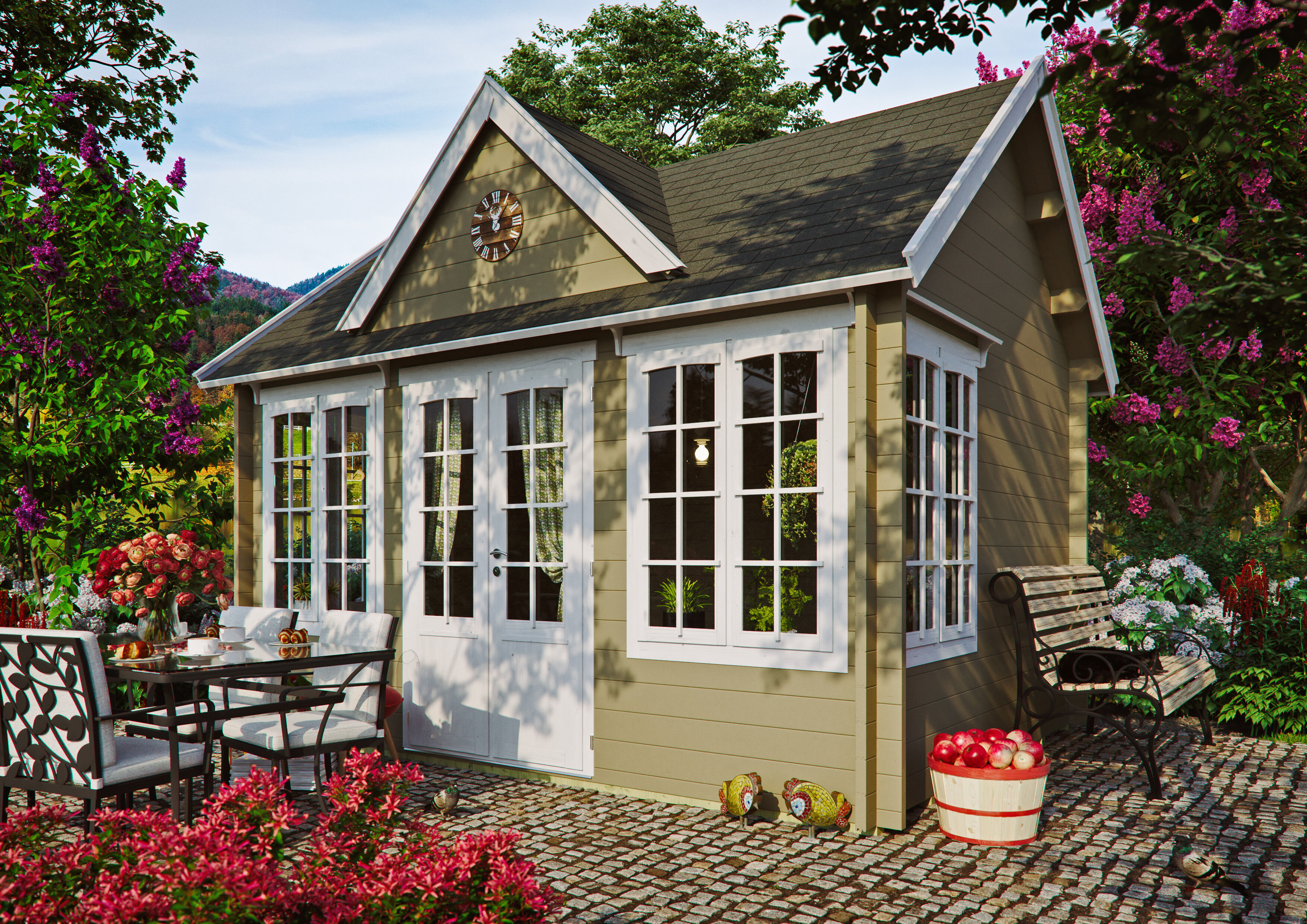 26 % reduziert! Fjordholz Holzferienhaus Modell Teehaus Windsor 44 4x3m