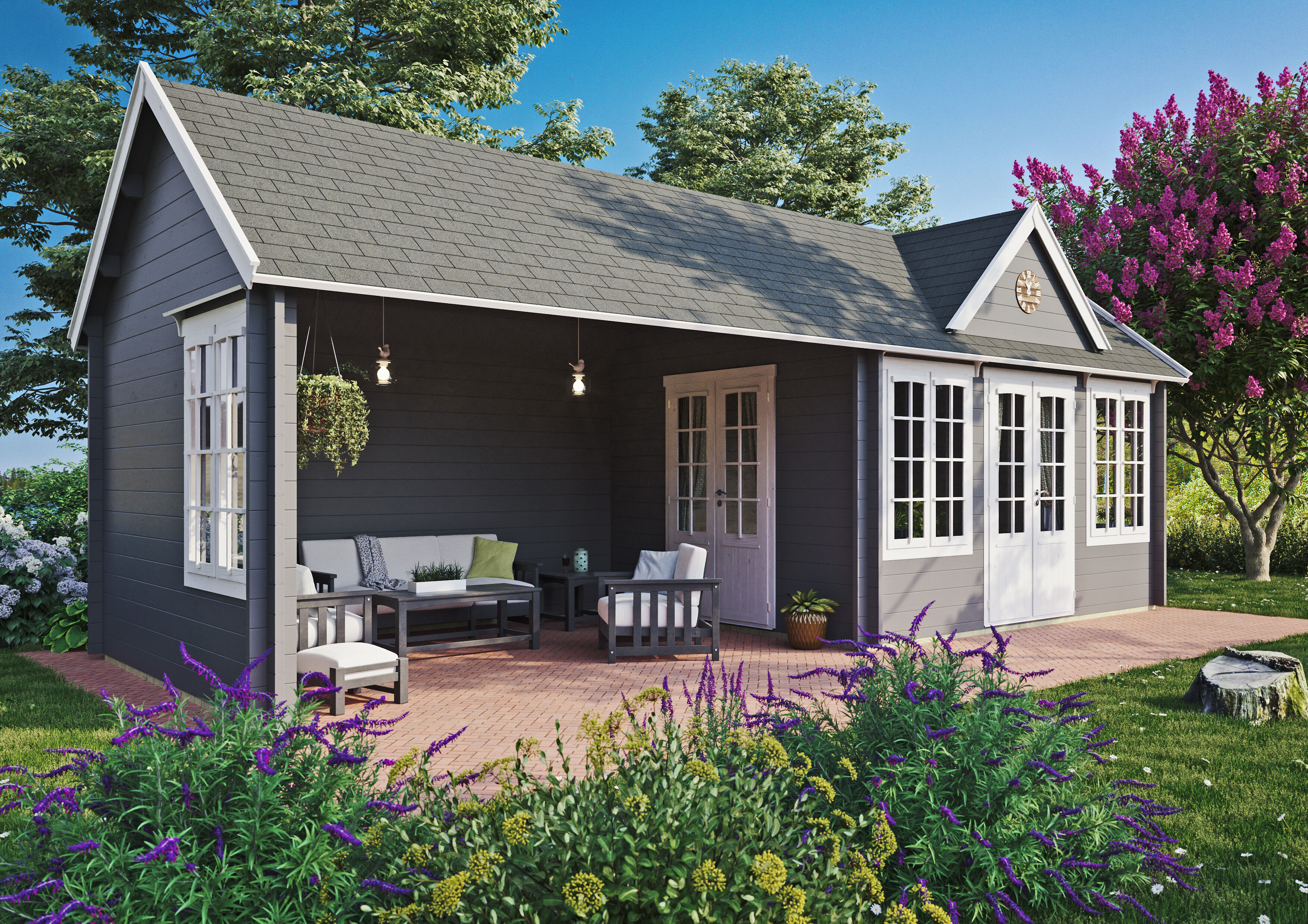 26 % reduziert! Fjordholz Holzferienhaus Modell Teehaus Westminster 44 8x4m
