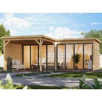 26 % reduziert! Fjordholz Holzferienhaus Modell Office IsoSlide 9 VD 6x3m