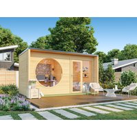 26 % reduziert! Fjordholz Holzferienhaus Modell Office Box Größe M nat 6x4m