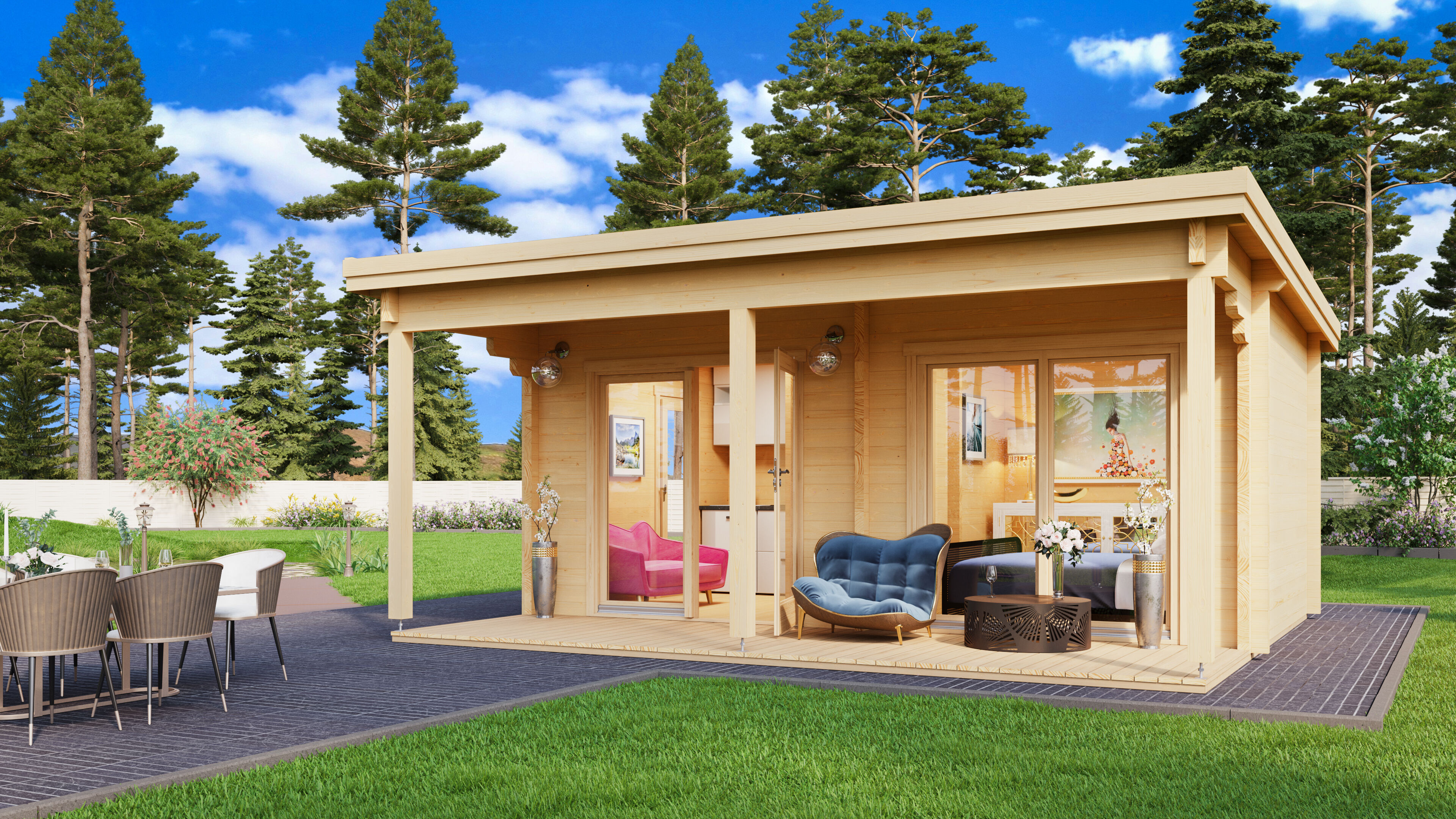 26 % reduziert! Fjordholz Ferien- und Freizeithaus Modell Pekka 6x4m