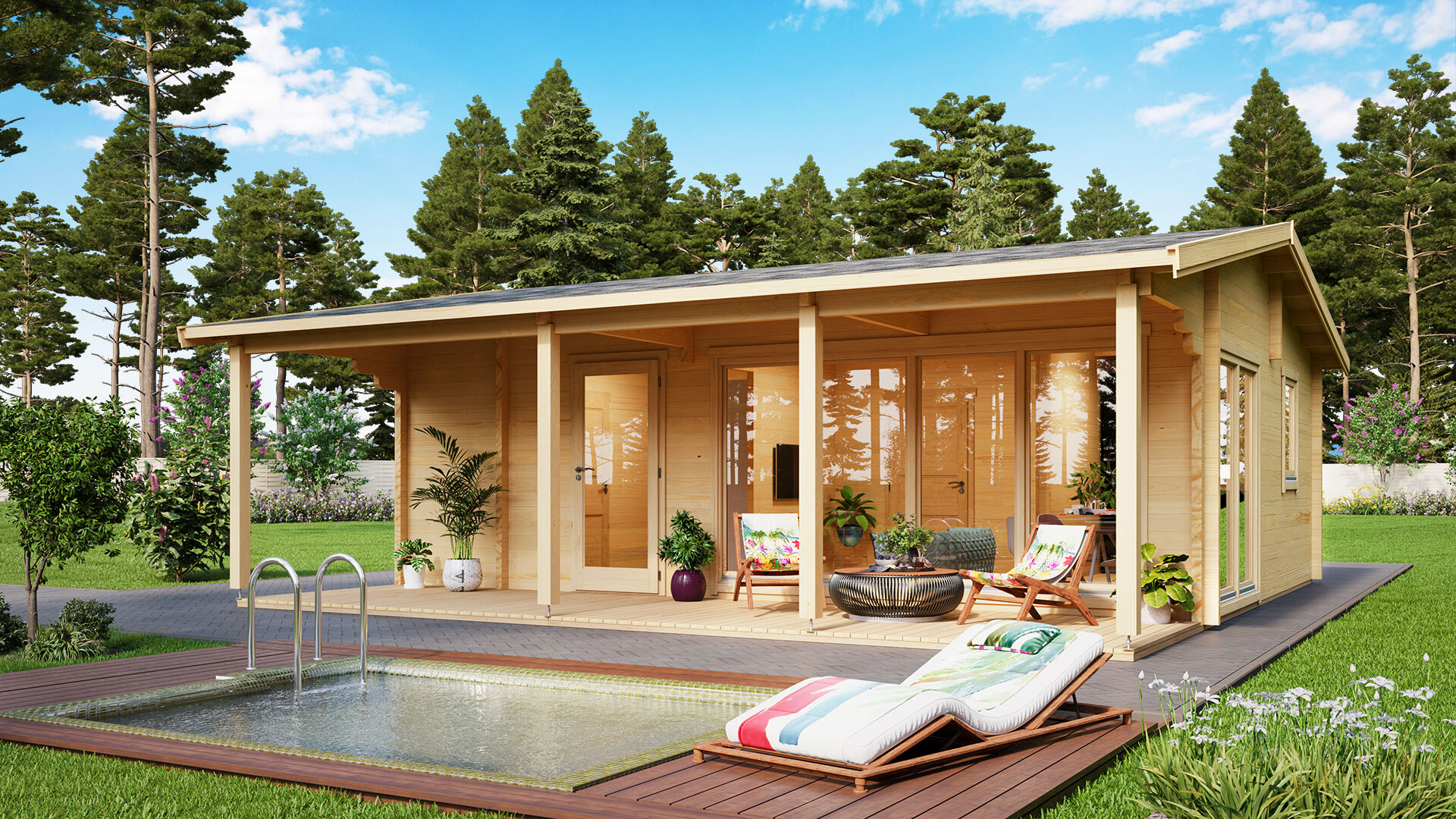 26 % reduziert! Fjordholz Ferien- und Freizeithaus Modell Mikka 10x8m