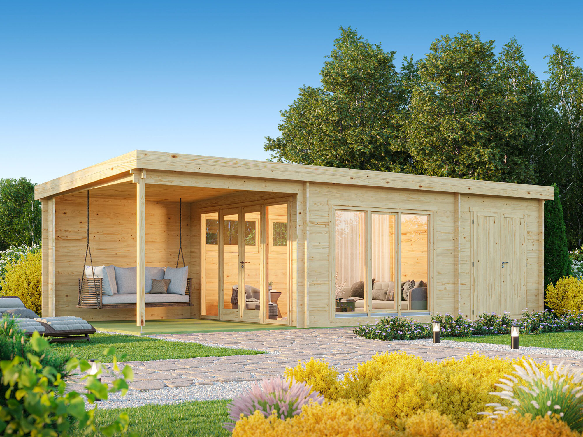 26 % reduziert! Fjordholz Gartenlounge Modell Olaf 44 6x4m